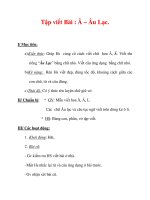 Giáo án Tiếng Việt lớp 3 : Tên bài dạy : Tập viết Bài : Â – Âu Lạc. pdf