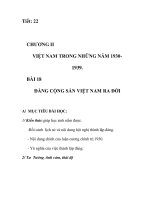 GIÁO ÁN LỊCH SỬ 9_Tiết: 22 potx