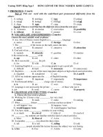 ĐỀ THI TRẮC NGHIỆM KHỐI 12 (ĐỢT 2) doc