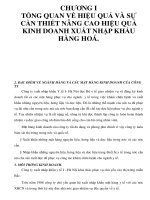 CHƯƠNG I TỔNG QUAN VỀ HIỆU QUẢ VÀ SỰ CẦN THIẾT NÂNG CAO HIỆU QUẢ KINH DOANH XUẤT NHẬP KHẨU HÀNG HOÁ._2 docx