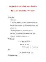 Giáo án Tiếng Việt lớp 3 : Tên bài dạy : Luyện từ và câu Nhân hoá. Ôn cách đặt và trả lời câu hỏi “ Vì sao?”. pps
