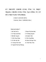 LÝ THUYẾT CHUỖI CUNG ỨNG VÀ THỰC TRẠNG CHUỖI CUNG ỨNG TẠI CÔNG TY CP SỮA VIỆT NAM VINAMILK