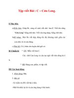 Giáo án Tiếng Việt lớp 3 : Tên bài dạy : Tập viết Bài : C – Cửu Long. pot