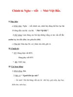 Giáo án Tiếng Việt lớp 3 : Tên bài dạy : Chính tả Nghe – viết : Nhớ Việt Bắc. pps