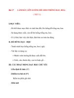 Giáo án lớp 7 môn Công Nghệ: Bài 17 LÀM ĐẤT, LÊN LUỐNG ĐỂ GIEO TRỒNG RAU, HOA ( TIẾT 2) potx