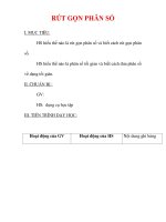 Giáo án môn Toán lớp 6 : Tên bài dạy : RÚT GỌN PHÂN SỐ pps