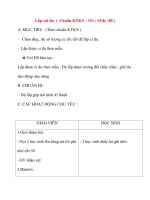 Giáo án môn Kỹ Thuật: Lắp cái đu (tiết 2) pot