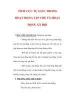 Giáo án Giáo dục công dân lớp 6 : Tên bài dạy : TÍCH CỰC TỰ GIÁC TRONG HOẠT ĐỘNG TẬP THỂ VÀ HOẠT ĐỘNG XÃ HỘI potx