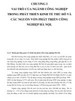 CHƯƠNG I VAI TRÒ CỦA NGÀNH CÔNG NGHIỆP TRONG PHÁT TRIỂN KINH TẾ THỦ ĐÔ VÀ CÁC NGUỒN VỐN PHÁT TRIỂN CÔNG NGHIỆP HÀ NỘI._4 docx