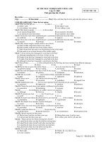 ĐỀ THI TRẮC NGHIỆM MÔN TIẾNG ANH Lớp 12 – MÃ ĐỀ THI: 246 ppt