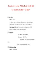 Giáo án Tiếng Việt lớp 3 : Tên bài dạy : Luyện từ và câu Nhân hoá. Cách đặt và trả lời câu hỏi Ở đâu pps