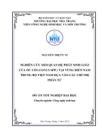 nghiên cứu mối quan hệ loài của ốc cối ở vùng biển nam trung bộ, việt nam dựa vào chỉ thị phân tử 12s mtdna và calmodulin