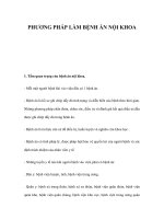 PHƯƠNG PHÁP LÀM BỆNH ÁN NỘI KHOA docx