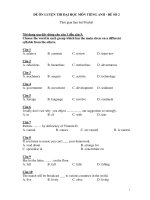 ĐỀ ÔN LUYỆN THI ĐẠI HỌC MÔN TIẾNG ANH - ĐỀ SỐ 2 potx