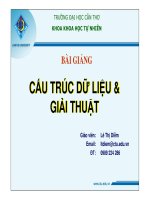 Bài giảng: Cấu trúc dữ liệu và giải thuật pptx