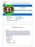Tài liệu bài giảng môn cơ sở điều khiển tự động