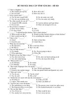 ĐỀ THI MẪU HSG CẤP TỈNH NĂM 2011 – ĐỀ 020 docx