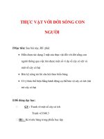 Giáo án Sinh học lớp 6 : Tên bài dạy : THỰC VẬT VỚI ĐỜI SỐNG CON NGƯỜI doc