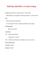 Giáo án Sinh học lớp 6 : Tên bài dạy : Kính lúp, kính hiển vi và cách sử dụng pot