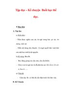 Giáo án Tiếng Việt lớp 3 : Tên bài dạy : Tập đọc – Kể chuyện Buổi học thể dục. ppt