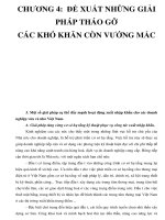 CHƯƠNG 4: ĐỀ XUẤT NHỮNG GIẢI PHÁP THÁO GỠ CÁC KHÓ KHĂN CÒN VƯỚNG MẮC _2 pptx