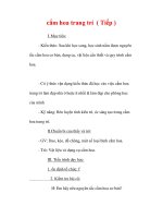 Giáo án Công nghệ lớp 6 : Tên bài dạy : cắm hoa trang trí ( Tiếp ) potx