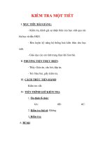 Giáo án Giáo dục công dân lớp 6 : Tên bài dạy : KIỂM TRA MỘT TIẾT ppt