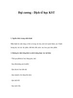 Đại cương - Dịch tể học KST pptx