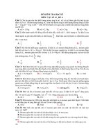 ĐỀ KIỂM TRA HỌC KÌ MÔN: VẬT LÍ 12_ ĐỀ A doc
