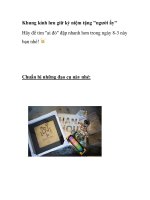 Khung kính lưu giữ kỷ niệm tặng 