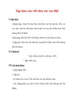 Giáo án Tiếng Việt lớp 3 : Tên bài dạy : Tập làm văn viết đơn xin vào Đội potx