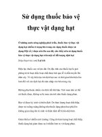 Sử dụng thuốc bảo vệ thực vật dạng hạt pptx