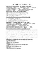 ĐỀ KIỂM TRA CUỐI KỲ – SỐ 6 docx