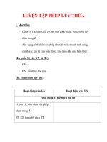 Giáo án môn Toán lớp 6 : Tên bài dạy : LUYỆN TẬP PHÉP LŨY THỪA potx