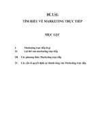 TÌM HIỂU về MARKETING TRỰC TIẾP