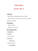 Giáo án Anh văn lớp 7 : Tên bài dạy : Unit 8: Places. Lesson 3: B4 - 5. pot