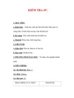 Giáo án Địa lý lớp 6 : Tên bài dạy : KIỂM TRA 45’. pps