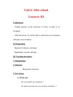 Giáo án Anh văn lớp 7 : Tên bài dạy : Unit 6: After school. Lesson 6: B3. ppt