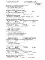 ĐỀ THI CHẤT LƯỢNG 8 TUẦN HK I Môn thi: ENGLISH 12 Năm học 2010-2011 - Mã đề 209 potx