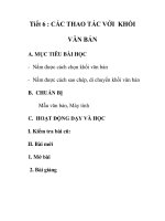 Giáo án tin học 9_ tiết 6 potx