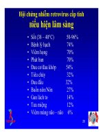 Bài giảng điều trị HIV : SINH BỆNH HỌC VÀ DIỄN6 BIẾN TỰ NHIÊN CỦA NHIỄM HIV part pps