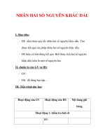 Giáo án môn Toán lớp 6 : Tên bài dạy : NHÂN HAI SỐ NGUYÊN KHÁC DẤU pps