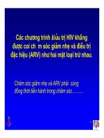 Bài giảng điều trị HIV - Chăm sóc giảm nhẹ cho bệnh nhân HIV/AIDS part 2 pps