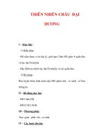 Giáo án ĐỊa lý lớp 7 : Tên bài dạy : THIÊN NHIÊN CHÂU ĐẠI DƯƠNG ppt