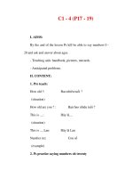 Giáo án Anh văn lớp 6 : Tên bài dạy : C1 - 4 (P17 - 19) pot