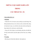 Giáo án Lịch sử lớp 6 : Tên bài dạy : NHỮNG CUỘC KHỞI NGHĨA LỚN TRONG CÁC THẾ KỈ VII – IX ppt