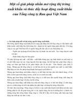 Một số giải pháp nhằn mở rộng thị trờng xuất khẩu và thúc đẩy hoạt động xuất khẩu của Tổng công ty Rau quả Việt Nam_8 potx