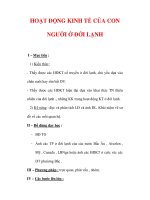 Giáo án ĐỊa lý lớp 7 : Tên bài dạy : HOẠT ĐỘNG KINH TẾ CỦA CON NGƯỜI Ở ĐỚI LẠNH potx