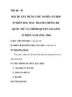 GIÁO ÁN LỊCH SỬ 9_Tiết 40 - 41 pptx