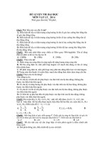 ĐỀ LUYỆN THI ĐẠI HỌC MÔN VẬT LÝ - 201A doc